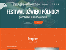 Tablet Screenshot of dzwiekipolnocy.pl